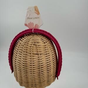 NWT Pink Linen Hot pink Braided linen headband